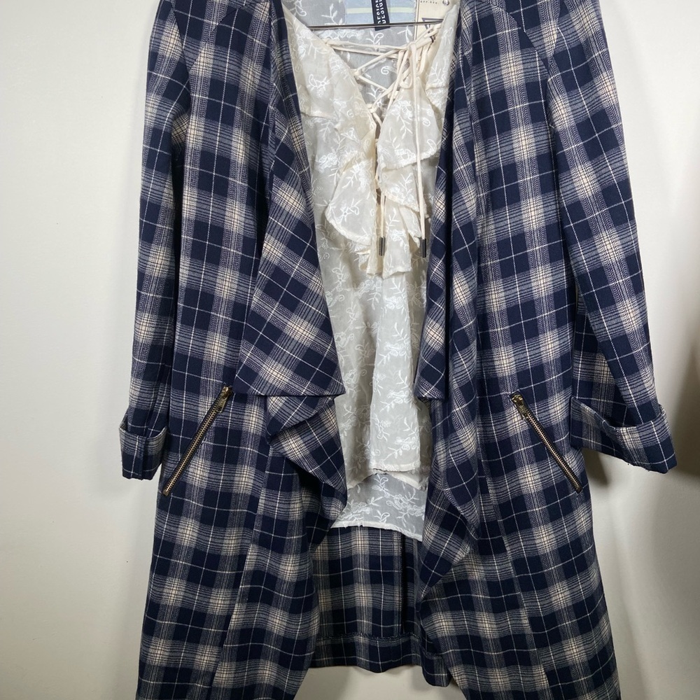 Pre-Loved Design Lab Plaid  Jacket – Excellent Condition, Size Small - Picture 4 of 10